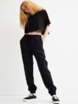 H&M Women Black High-Waisted Joggers