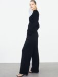 H&M Women Black High-Waisted Tailored Trousers