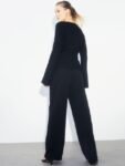 H&M Women Black High-Waisted Tailored Trousers