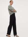 H&M Women Black Wide Trousers