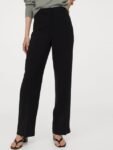 H&M Women Black Wide Trousers