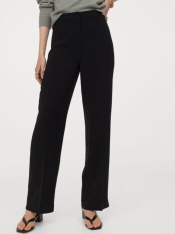 H&M Women Black Wide Trousers
