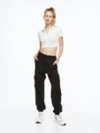 H&M Women Collared Cropped Top