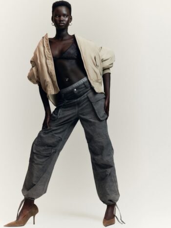 H&M Women Distressed-Look Cargo Trousers