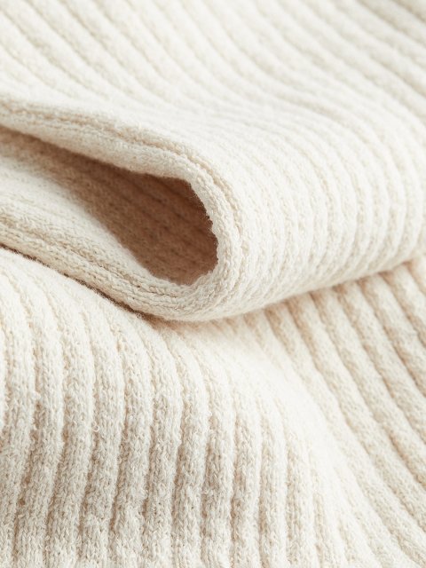 H&M Women Flared Rib-Knit Bootcut Trousers