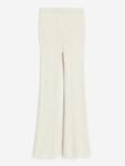 H&M Women Flared Rib-Knit Bootcut Trousers