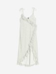 H&M Women Frill-Trimmed Chiffon Dress