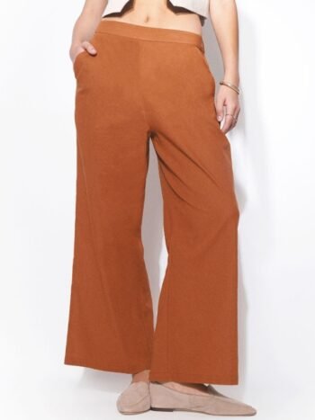 H&M Women High-Rise Cotton Easy Wash Trouser