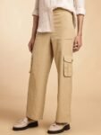H&M Women Linen Blend Cargo Trousers