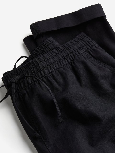 H&M Women Linen-Blend Joggers