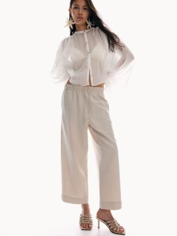 H&M Women Linen Blend Trousers