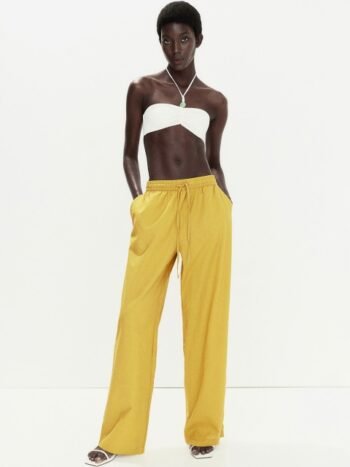 H&M Women Loose Fit Mid-Rise Trousers