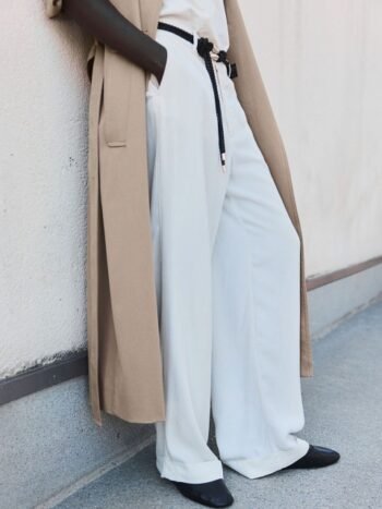 H&M Women Loose Fit Tailored Turn-Up Trousers