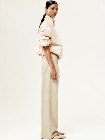 H&M Women Mid-Rise Straight Twill Trousers