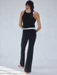 H&M Women Mid-RiseFlared Jersey Trousers