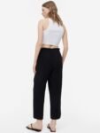 H&M Women Pure Cotton Paper Bag Trousers