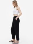 H&M Women Pure Cotton Paper Bag Trousers
