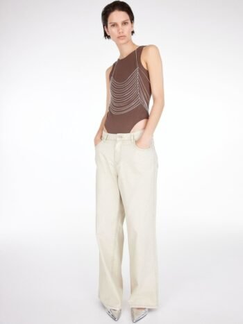 H&M Women Pure Cotton Straight Twill Trousers