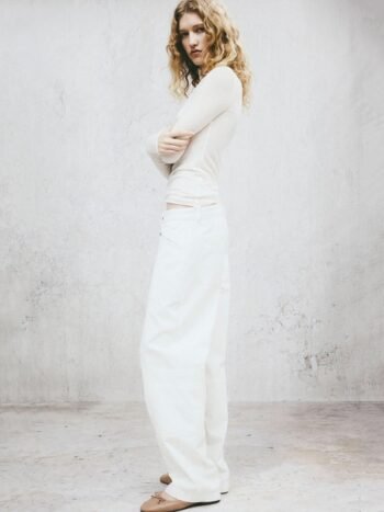 H&M Women Pure Cotton Twill Cargo Trousers