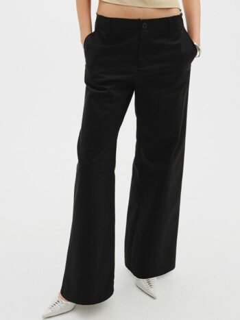 H&M Women Raw-Edge Twill Chinos Trousers
