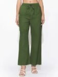 H&M Women Solid Mid Rise Flared Casual Trousers