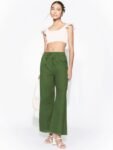 H&M Women Solid Mid Rise Flared Casual Trousers