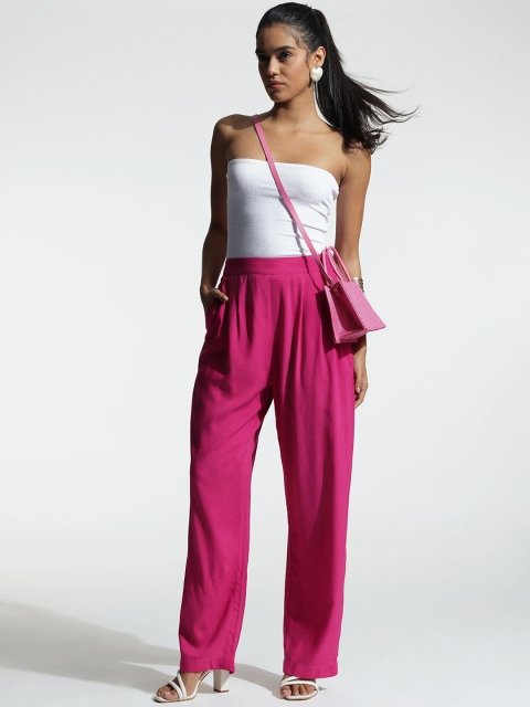 H&M Women Straight Fit Elasticated Trouser