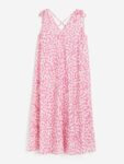 H&M Women Tie-Detail Flared Crepe Dress