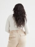 H&M Women White Ribbed Modal-Blend Top