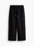 H&M Women Wide Linen-Blend Trousers