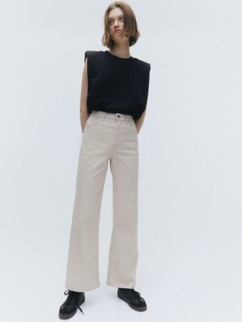 H&M Women Wide Twill Trousers