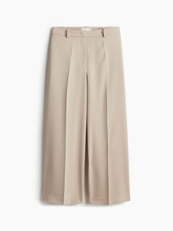 H&M Women Wide Twill Wide Leg Trousers
