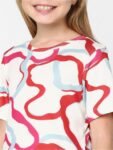 KIDS ONLY Girls Abstract Printed Round Neck T-shirt