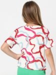 KIDS ONLY Girls Abstract Printed Round Neck T-shirt