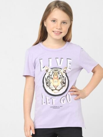 KIDS ONLY Girls Animal Printed Cotton T-shirt