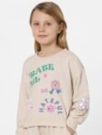 KIDS ONLY Girls Beige Printed Sweatshirt