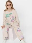 KIDS ONLY Girls Beige Printed Sweatshirt