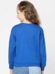 KIDS ONLY Girls Blue Cotton Printed Sweatshirt