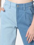 KIDS ONLY Girls Blue High-Rise Mildly Distressed Stretchable Jeans