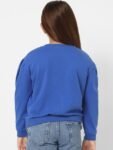KIDS ONLY Girls Blue Printed Cotton Sweatshirt