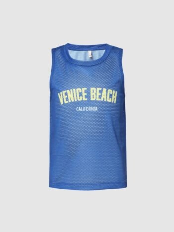 KIDS ONLY Girls Blue Typography Printed Bohemian T-shirt