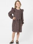 KIDS ONLY Girls Checked Cotton A-Line Dress