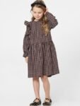 KIDS ONLY Girls Checked Cotton A-Line Dress