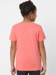 KIDS ONLY Girls Coral Typography Printed Cotton T-shirt