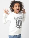 KIDS ONLY Girls Cotton Pull Over Printed Typography Sweatshirt