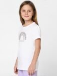 KIDS ONLY Girls Embellished Printed Round Neck Cotton T-shirt