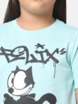 KIDS ONLY Girls Felix The Cat Printed Round Neck Cotton T-shirt