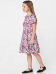 KIDS ONLY Girls Floral Printed Fit & Flare Midi Dress