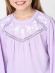 KIDS ONLY Girls Floral Printed Round Neck Blouson Top