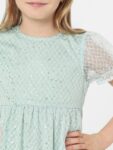 KIDS ONLY Girls Green Checked Tiered Dress